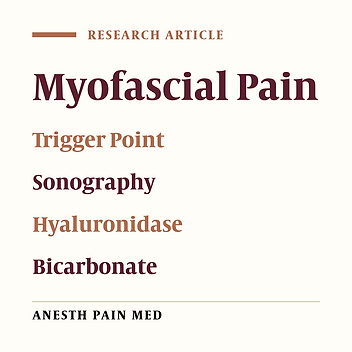 Comparison of the Effect of Bicarbonate, Hyaluronidase, and Lidocaine Injection on Myofascial Pain Syndrome