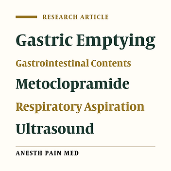 Ultrasonographic Assessment of Metoclopramide Administration Effectiveness in Accelerating Gastric Emptying Before Urgent Surgery in Patients with Insufficient NPO Time