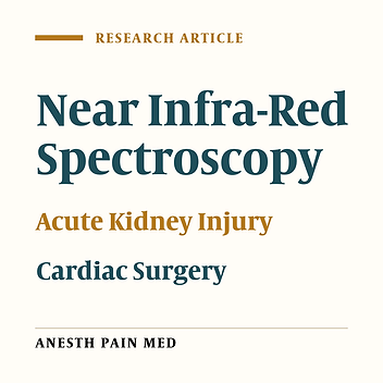 Investigating the Effect of Near Infra-Red Spectroscopy (NIRS) on Early Diagnosis of Cardiac Surgery-Associated Acute Kidney Injury