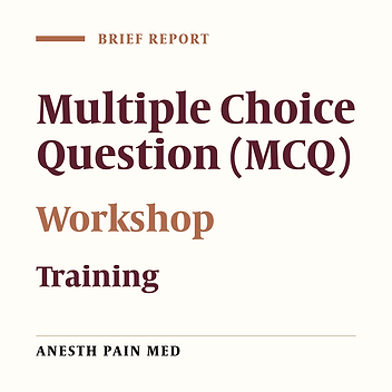 Evaluation of One-Day Multiple-Choice Question Workshop for Anesthesiology Faculty Members