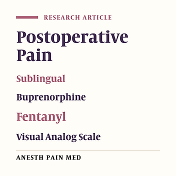 Effectiveness of Sublingual Buprenorphine and Fentanyl Pump in Controlling Pain After Open Cholecystectomy