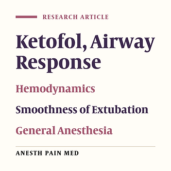 Reliable and Rapid Smooth Extubation After "Ketamine-Propfol Mixture" for Induction of General Anesthesia in Laparoscopic Drilling of Polycystic Ovary: A Randomized, Double-blind, Comparative Study
