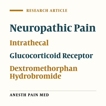 The Effect of Intrathecal Injection of Dextromethorphan on the Experimental Neuropathic Pain Model