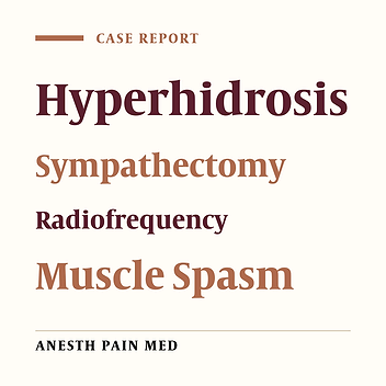 Safety of Radiofrequency Ablation of Thoracic T2 and T3 Sympathectomy in Palmar Hyperhidrosis: A Case Report