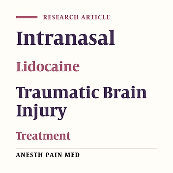 Evaluation of the Effect of Intranasal Lidocaine in the Treatment of Spasticity in Patients with Traumatic Brain Injury