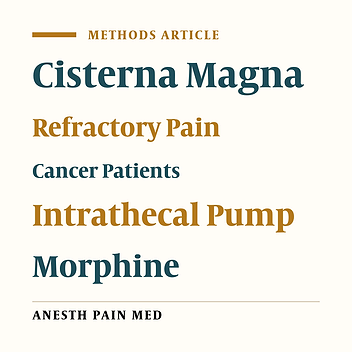 Programmable Pump for Intrathecal Morphine Delivery to Cisterna Magna: Clinical Implications in Novel Management of Refractory Pain Above Middle Thoracic Vertebrae Level Utilizing a Prospective Trial Protocol and Review