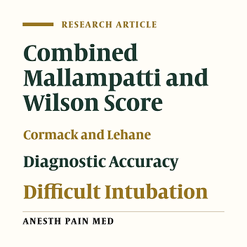 Diagnostic Accuracy of Combined Mallampati and Wilson Score to Predict Difficult Intubation in Obese Patients: A Descriptive Cross-sectional Study