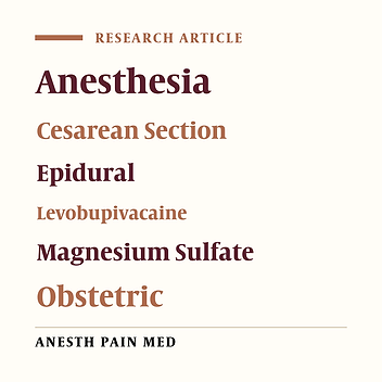 Anesthetic Conversion of Preexisting Labor Epidural Analgesia for Emergency Cesarean Section and Efficacy of Levobupivacaine with or Without Magnesium Sulphate: A Prospective Randomized Study