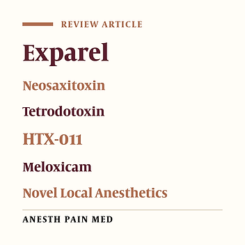 Novel Local Anesthetics in Clinical Practice: Pharmacologic Considerations and Potential Roles for the Future