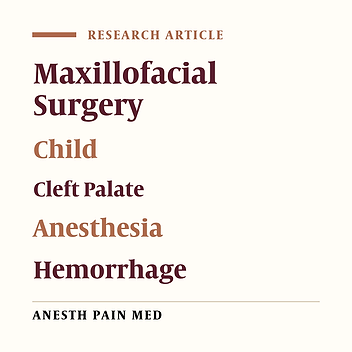The Effect of Phenylephrine Nasal Drops on Surgical Bleeding in Children Underwent Cleft Palate Surgery: A Randomized Clinical Trial