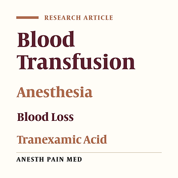 The Effect of Tranexamic Acid and Controlled Hypotension on Perioperative Blood Loss in Craniosynostosis Surgery