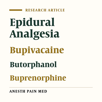 Comparison of Epidural Bupivacaine and Buprenorphine to Bupivacaine and Butorphanol for Postoperative Analgesia in Lower Limb Orthopedic Surgery