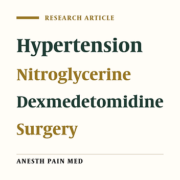 Management of Incidental Uncontrolled Elevation of Intraoperative Blood Pressure: A Comparative Study on Nitroglycerine Versus Dexmedetomidine Infusion