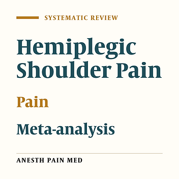 Prevalence of Hemiplegic Shoulder Pain in Iran: A Systematic Review and Meta-analysis