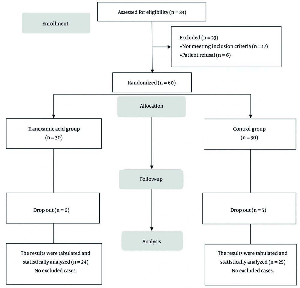 The CONSORT flow chart of the enrolled participants through each stage of the study The CONSORT flow chart of the enrolled participants through each stage of the study