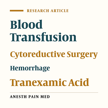 Evaluating the Efficacy and Safety of a Single-Dose Tranexamic Acid in Reducing Blood Loss During Cytoreductive Surgery Followed by Hyperthermic Intraperitoneal Chemotherapy: A Randomized Comparative Pilot Study