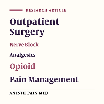 Pain Management and Opioid Use with Long-Acting Peripheral Nerve Blocks for Hand Surgery: A Descriptive Study
