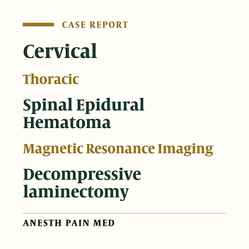 Acute Cervical and Thoracic Ventral Side Spontaneous Spinal Epidural Hematoma Causing High Paraplegia: A Case Report
