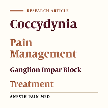 Assessment of Ganglion Impar Block Effect on Treatment Results of Coccydynia: A Cross-Sectional Study