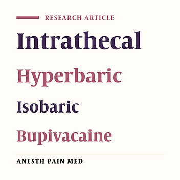 Intrathecal Injection of Hyperbaric Bupivacaine Versus a Mixture of Hyperbaric and Isobaric Bupivacaine in Lower Abdominal Surgery: A Randomized Controlled Trial