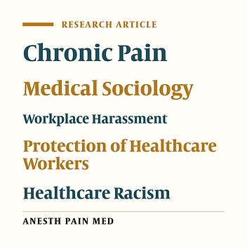 Pain Management and Sociology Implications: The Sociomedical Problem of Pain Clinic Staff Harassment Caused by Chronic Pain Patients