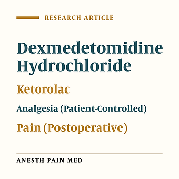 Comparison of the Preemptive/Preventive Effect of Dexmedetomidine and Ketorolac on Post-operative Pain of Appendectomy Patients: A Randomized Clinical Trial