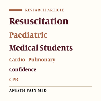 Improvement in Confidence Levels for the Management of Paediatric Cardiac Arrests in Medical Students Following a Training Course