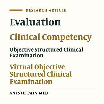 Design, Implementation, and Evaluation of Anesthesia Students’ Clinical Competency Based on the Virtual Objective Structured Clinical Examination
