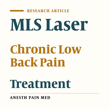 MLS Laser Reduce Pain in Patients with Chronic Low Back Pain