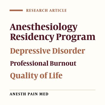 The Magnitude of Anesthesiology Residents Burnout at Shahid Beheshti University of Medical Sciences: A Cross-Sectional Study