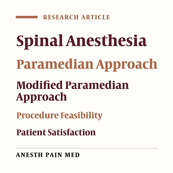A Comparison of the Lateral Approach (Paramedian) Versus the Modified Lateral Approach (Modified Paramedian) in Spinal Anesthesia: Evaluating Ease of Procedure and Patient Satisfaction in Urological Surgeries; A Triple-Blind Randomized Clinical Trial