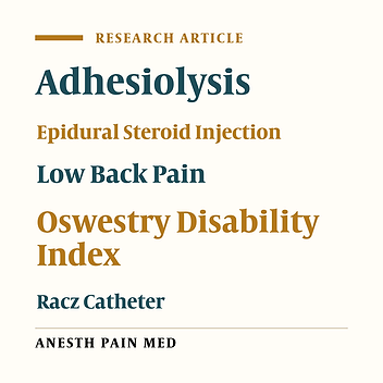 Racz Catheter Technique Versus Conventional Technique in Lumbar Epidural Steroid Injection for Management of Low Back Pain: A Randomized Controlled Trial
