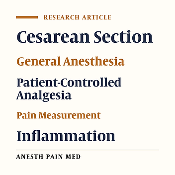 Analysis of the Effects of Various Analgesia Methods on Post-cesarean Pain and Their Correlation with Inflammatory Biomarkers