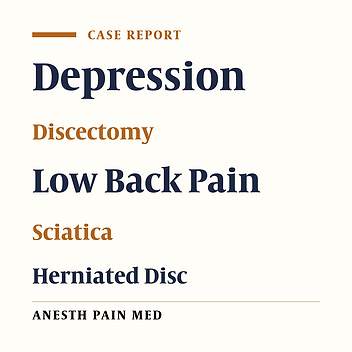 Effects of lumbar discectomy on disability and depression in patients with chronic low back pain