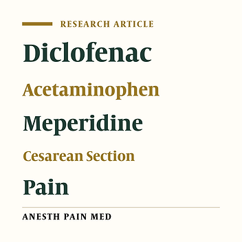Analgesic Efficacy of Diclofenac and Paracetamol vs. Meperidine in Cesarean Section