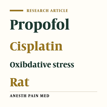 Attenuation of Cisplathin-Induced Toxic Oxidative Stress by Propofol