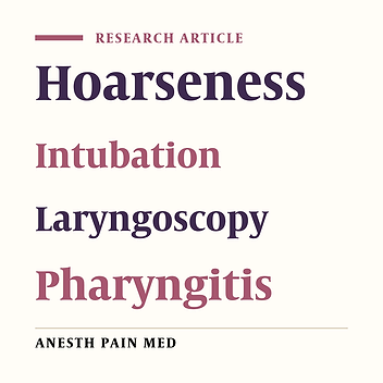Postoperative Sore Throat After Laryngoscopy With Macintosh or Glide Scope Video Laryngoscope Blade in Normal Airway Patients