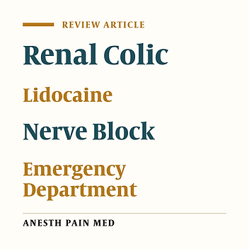 Therapeutic Approaches for Renal Colic in the Emergency Department: A Review Article
