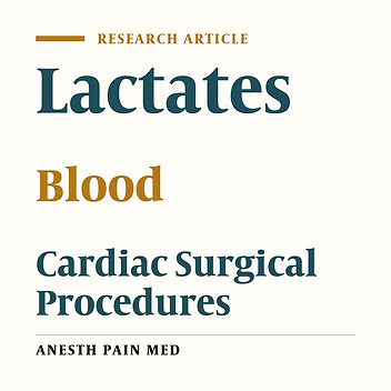 Factors Affecting on Serum Lactate After Cardiac Surgery