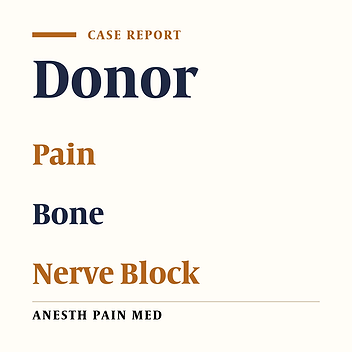 Successful Treatment of Chronic Donor Site Pain