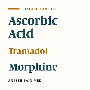 Ascorbic Acid Interaction With Analgesic Effect of Morphine and Tramadol in Mice