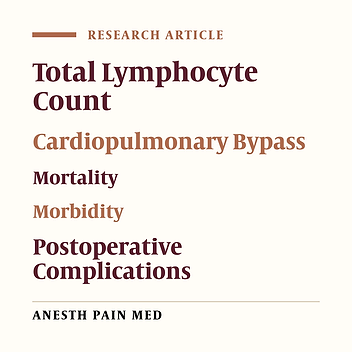 Significance of Preoperative Total Lymphocyte Count as a Prognostic Criterion in Adult Cardiac Surgery