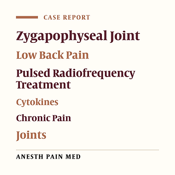 A New Technique to Treat Facet Joint Pain With Pulsed Radiofrequency
