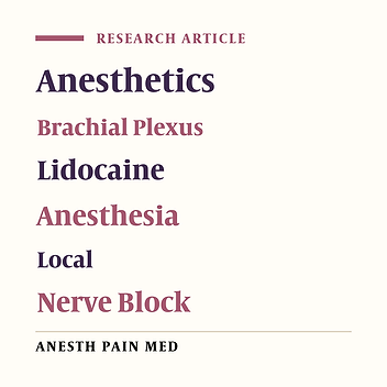 Do the Concentration and Volume of Local Anesthetics Affect the Onset and Success of Infraclavicular Anesthesia?