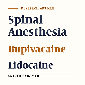 Comparing the Duration of Spinal Anesthesia Induced With Bupivacaine and a Bupivacaince-Lidocaine Combination in Trans-Urethral Resection of the Prostate (TURP)