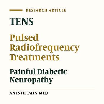 Comparison of Transcutaneous Electrical Nerve Stimulation and Pulsed Radiofrequency Sympathectomy for Treating Painful Diabetic Neuropathy