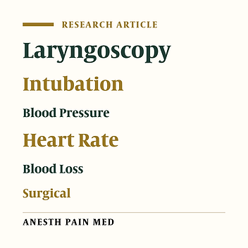 A Survey on the Effect of Oral Gabapentin on Hemodynamic Changes During Direct Laryngoscopy and Tracheal Intubation and Intraoperative Bleeding in Patients Undergoing Septorhinoplasty
