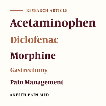 The Assessment of Addition of Either Intravenous Paracetamol or Diclofenac Suppositories to Patient-Controlled Morphine Analgesia for Postgastrectomy Pain Control