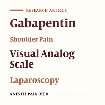 Preoperative Gabapentin to Prevent Postoperative Shoulder Pain After Laparoscopic Ovarian Cystectomy: A Randomized Clinical Trial