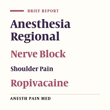 The Effect of the Modified Lateral Suprascapular Block on Shoulder Function in Patients With Chronic Shoulder Pain